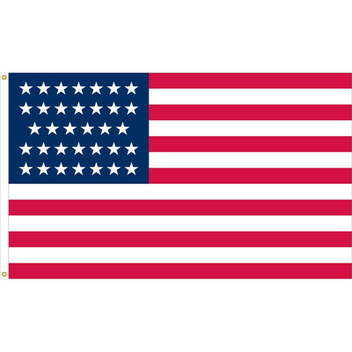 34 Star Linear USA Flag 2 ply nylon Flag 5x8 ft