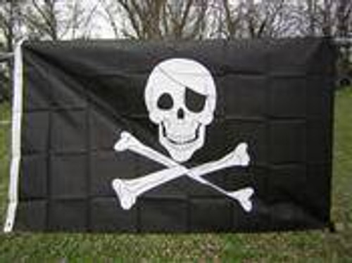 Pirate with Patch Nylon Printed Flag 3 x 5 ft.