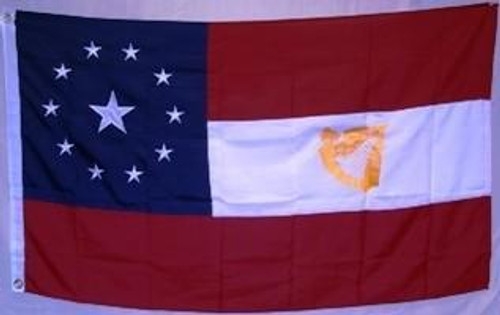 3x5 First National 11 Stars and Bars Irish Flag Double Nylon Embroidered Outdoor
