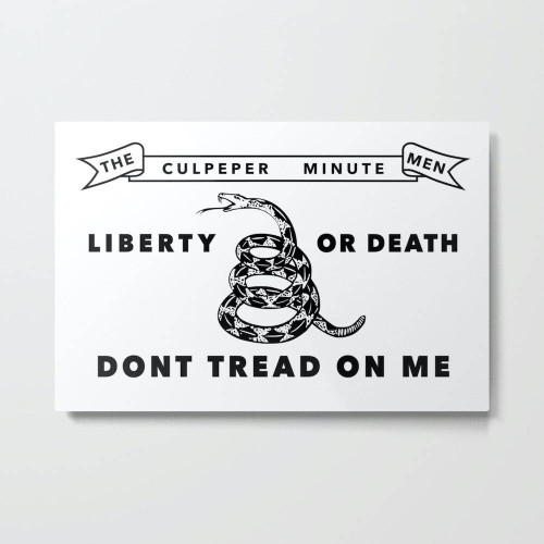 Don't Tread On Me - White - Culpeper Minutemen 2 Ply Nylon Embroidered Flag 3x5 ft.