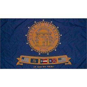State of Georgia Flag (2001 to 2003) 2 X 3 ft. Junior