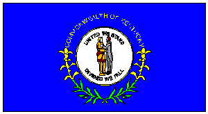 State of Kentucky Flag 4 X 6 inch on stick
