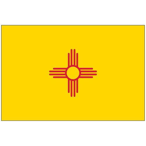 State of New Mexico Flag 4 X 6 inch on stick