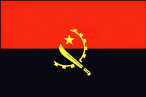 Angola Flag 4x6 inch on stick