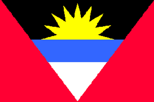 Antigua and Barbuda Flag 4x6 inch on stick