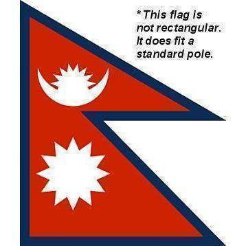 Nepal Flag 4 X 6 inch on stick