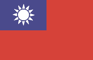 Taiwan Flag 4 X 6 inch on stick