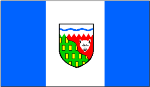 Northwest Territories Flag, Nunavut Flag (Canada) 4 X 6 inch on stick