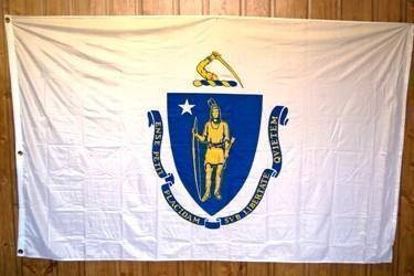 Massachusetts Knitted Nylon 5 x 8 Flag