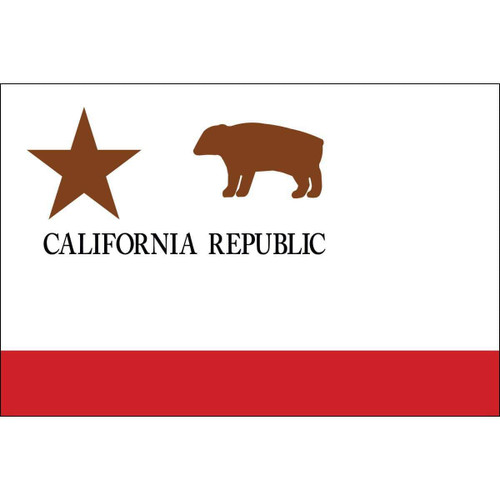 California Republic Flag 3 x 5 Nylon Dyed - Made in USA