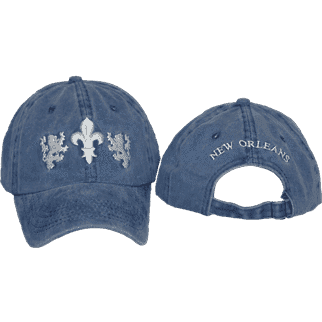 Fluer De Lis Blue and White Cap