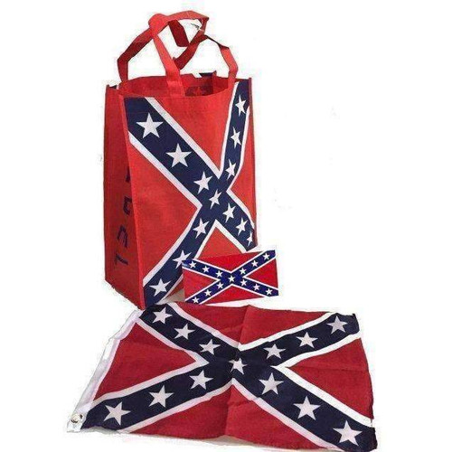 Rebel Bag, Flag and Bumper sticker set