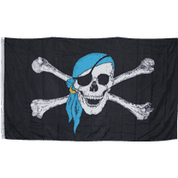 Jolly Roger Pirate Blue Scarf 3 X 5 ft. Standard