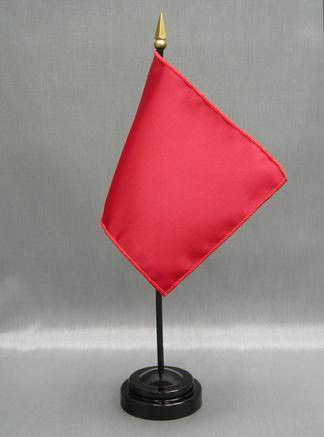 4 Inch X 6 Inch Solid Color Mounted Nylon Flag (Mounted on Plastic Staff)