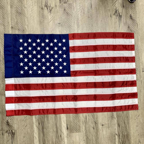 USA American Flag - Pole Hem Sleeve Nylon Made in America