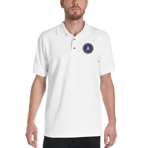 US Space Force Logo Embroidered Polo Shirt