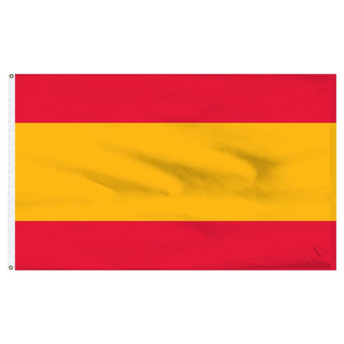 Spain Flag no Seal Nylon Dyed Made in USA
