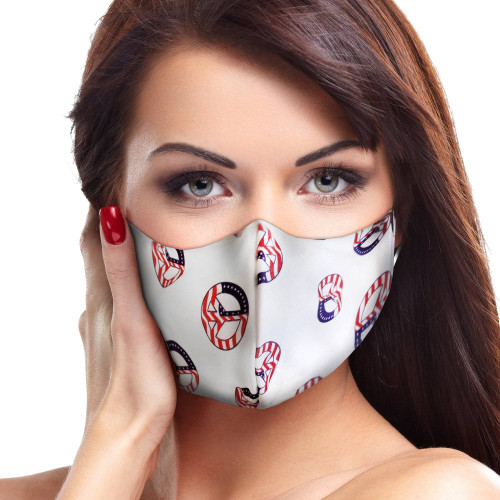 USA Peace Sign Circle Face Mask