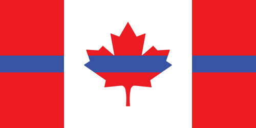 Canadian Police Memorial Flag Outdoor Made in USA