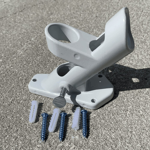 FLAGPOLE BRACKET - TWO POSITION WHITE ALUMINUM