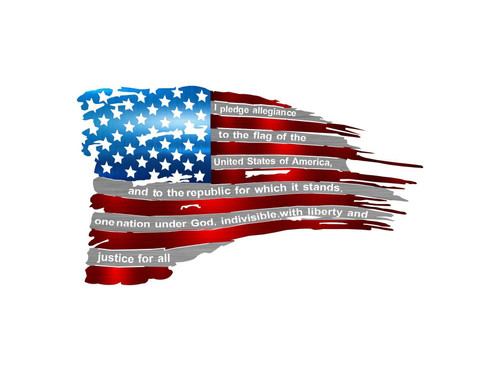 Tattered Flag - Pledge of Allegiance