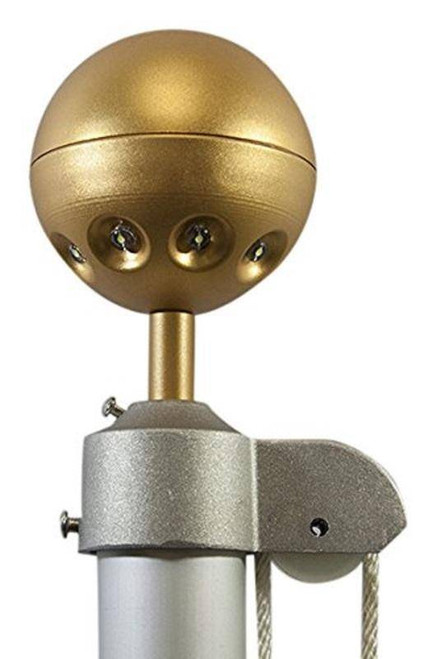 Valley Forge  4 in. L Aluminum  Flag Pole Light  Brushed