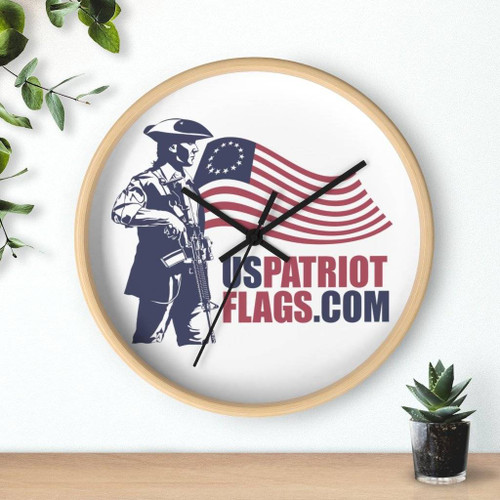 US Patriot Flags Wall clock