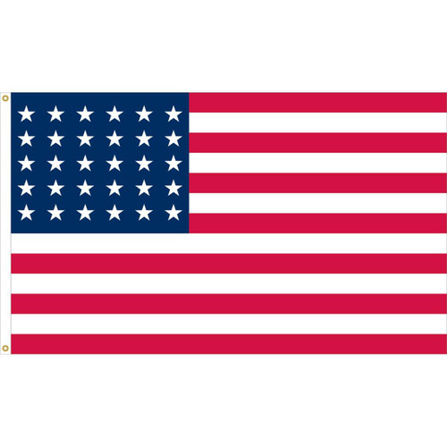30 Star US Flag -Nylon Appliqué Cut and Sewn Made in USA Wisconsin