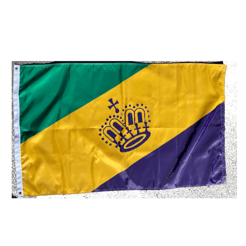 Mardi Gras Royal Crown Flag - Made in USA