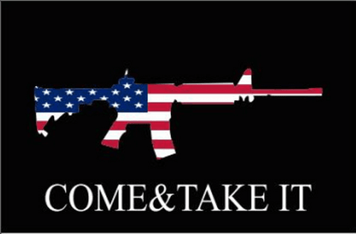 Come And Take It M4 USA Flag 3x5 - Economical