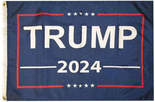 12x18 Trump 2024 Double Sided Flag Knitted Nylon