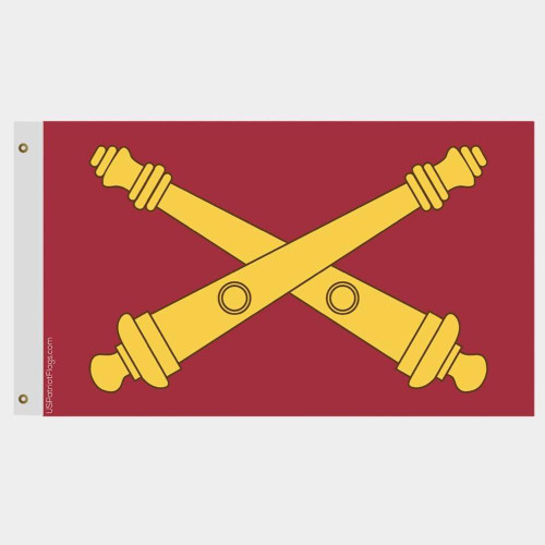 Field Artillery Branch US Army Flag - Made in USA