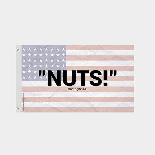 NUTS! Bastogne USA Flag - Made in USA