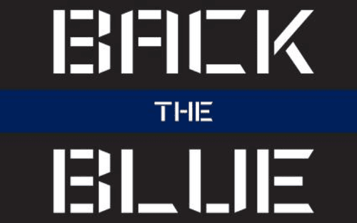 Back The Blue Rough Tex Flag