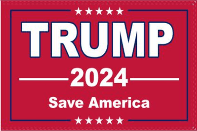 Trump 2024 Save America Red Double Sided Flag - Rough Tex