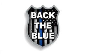 Back The Blue Police Shield 3x5 ft Double Sided Flag - Rough Tex