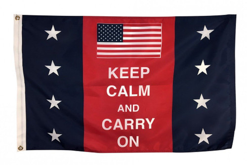 Keep Calm and Carry On US Flag - Made in USA