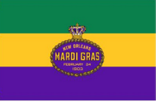 Rex Mardi Gras New Orleans 1903 Flag - Rough Tex