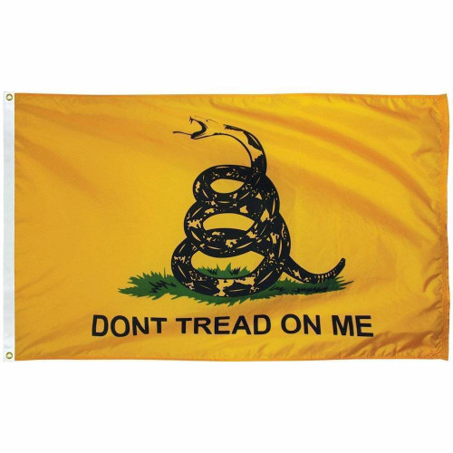 Gadsden Flag - Yellow - Don't Tread On Me - Double Sided 2x3 ft - Rough Tex