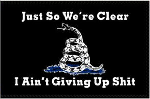3x5 I Aint Giving Up Shit Gadsden Flag - Rough Tex