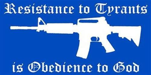 Resistance To Tyrants Is Obedience To God Bumper Sticker
