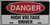Danger High Voltage Driver License Plate