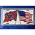 Confederate / USA Crossed Flags USA Made License Plate