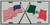 USA / Mexico Flags License Plate