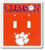 Clemson University Light Switch Covers (double) Plate
