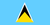 St. Lucia Flag 12 X 18 inch on stick