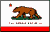 California Nylon Printed Flag 3 x 5 ft. with Fringes