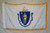 Massachusetts Nylon Printed Flag 3 x 5 ft. with Fringes