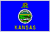 State of Kansas Flag 4 X 6 inch on stick