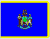 State of Maine Flag 4 X 6 inch on stick